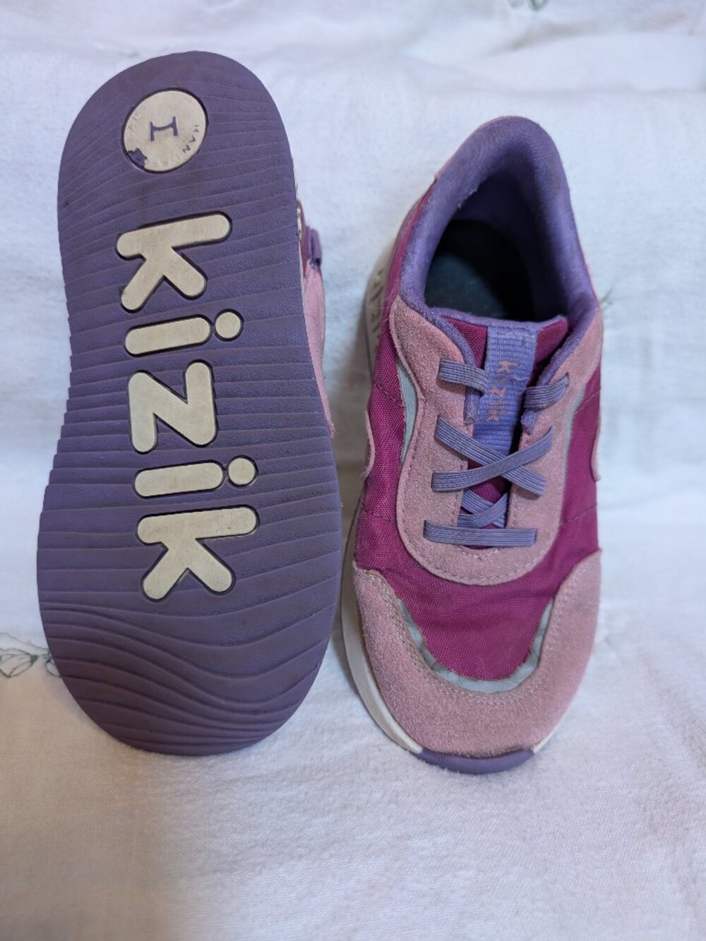 Kizik Kids toddler Pink and Purple Slip on sneakers size 13 little girl